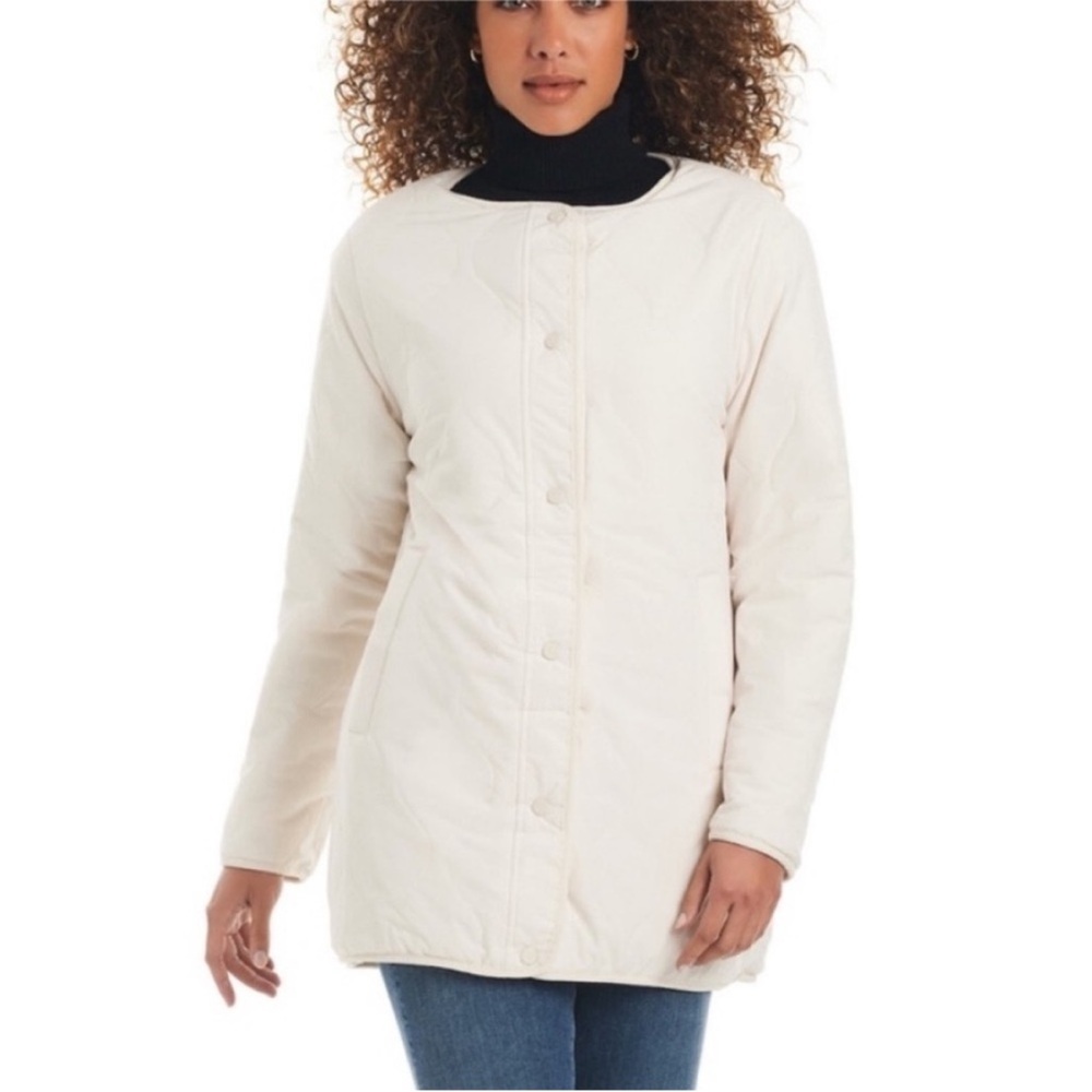 Koolaburra UGG NWT Reversible Sherpa Quilted Jacket Light Coat Ivory size Small